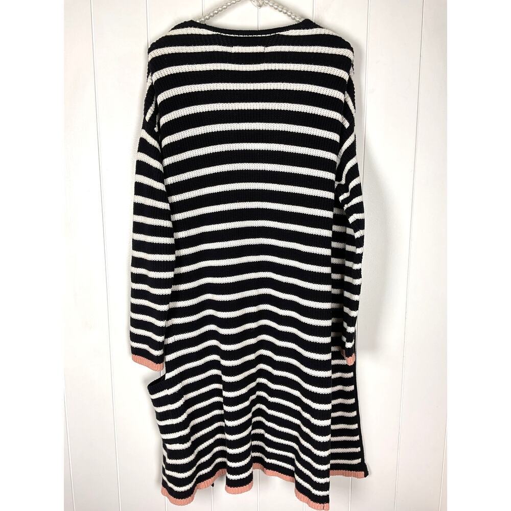 NWT Part Two Copenhagen Womens Navy and White Striped Duster Cardigan Size SM - Picture 6 of 6